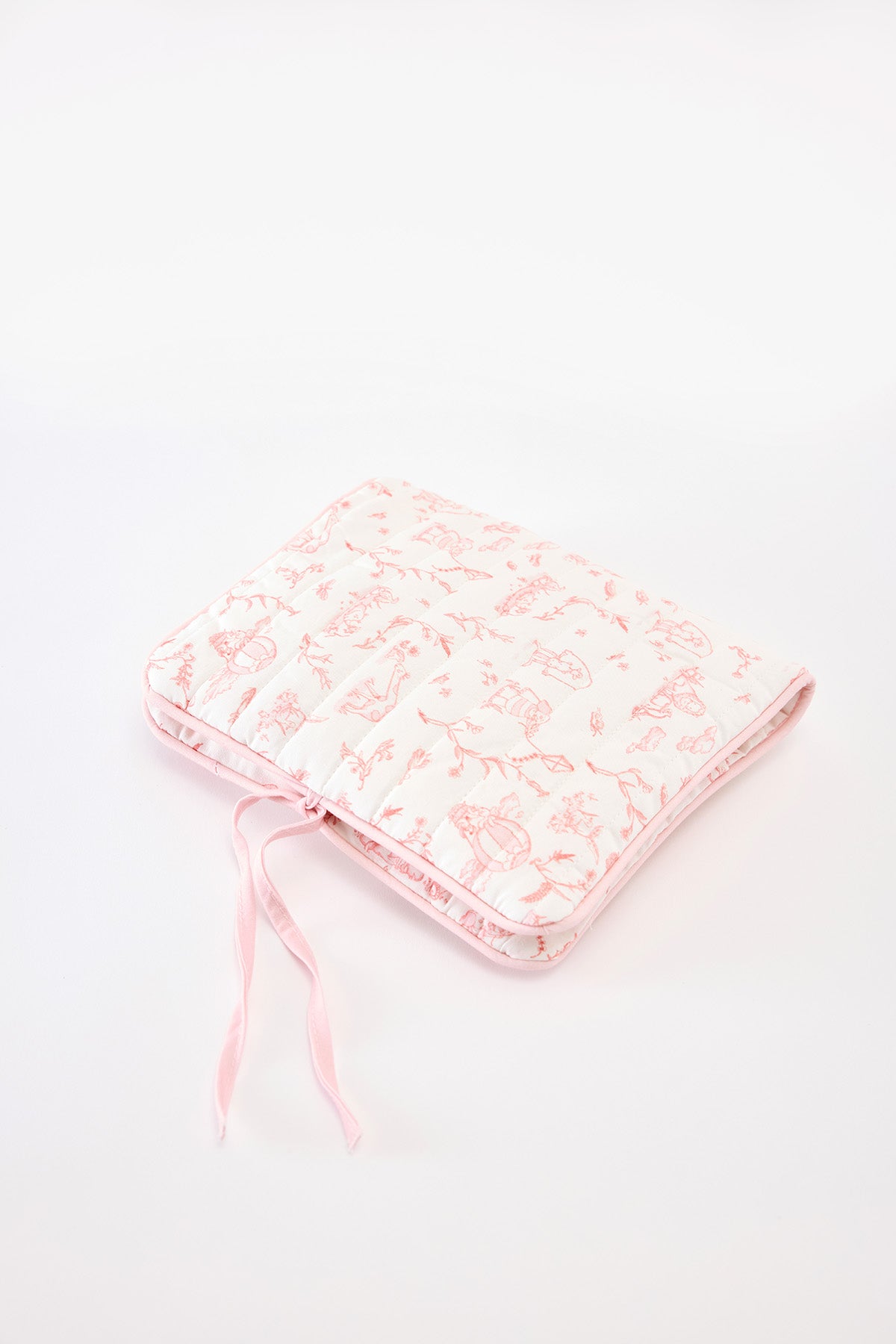Wet Wipes & Diaper Clutch - Toile De Jouy/Pink