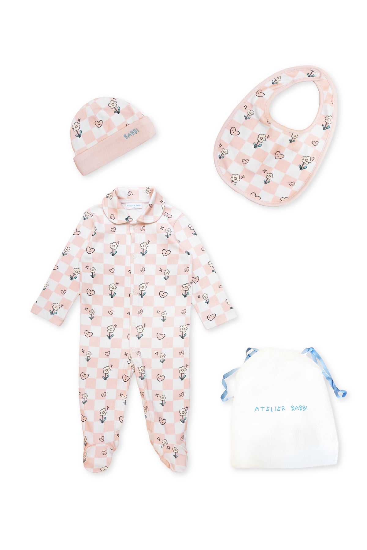 3-Piece Newborn Set - Checkered