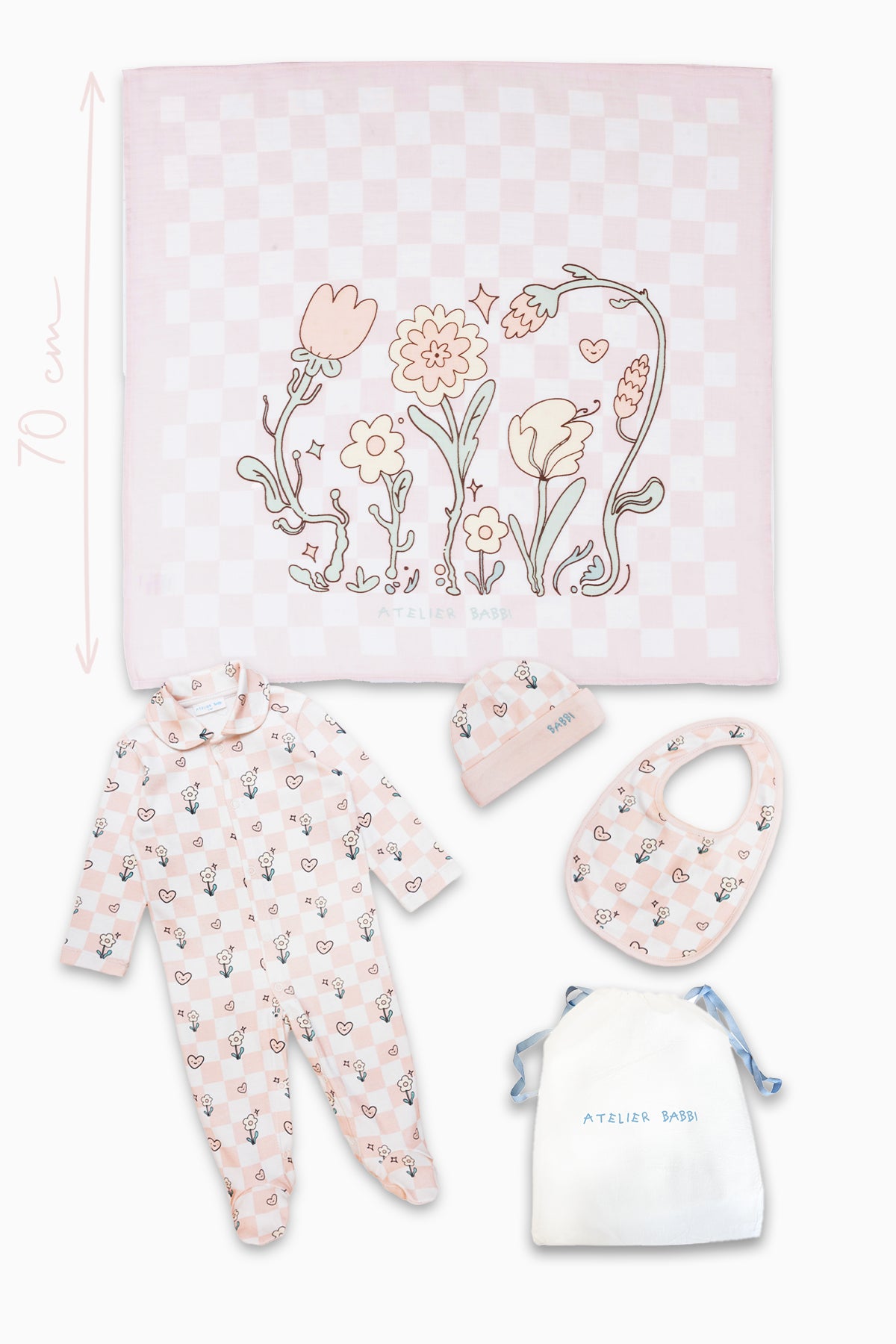 4-Piece Newborn Set - Checkered