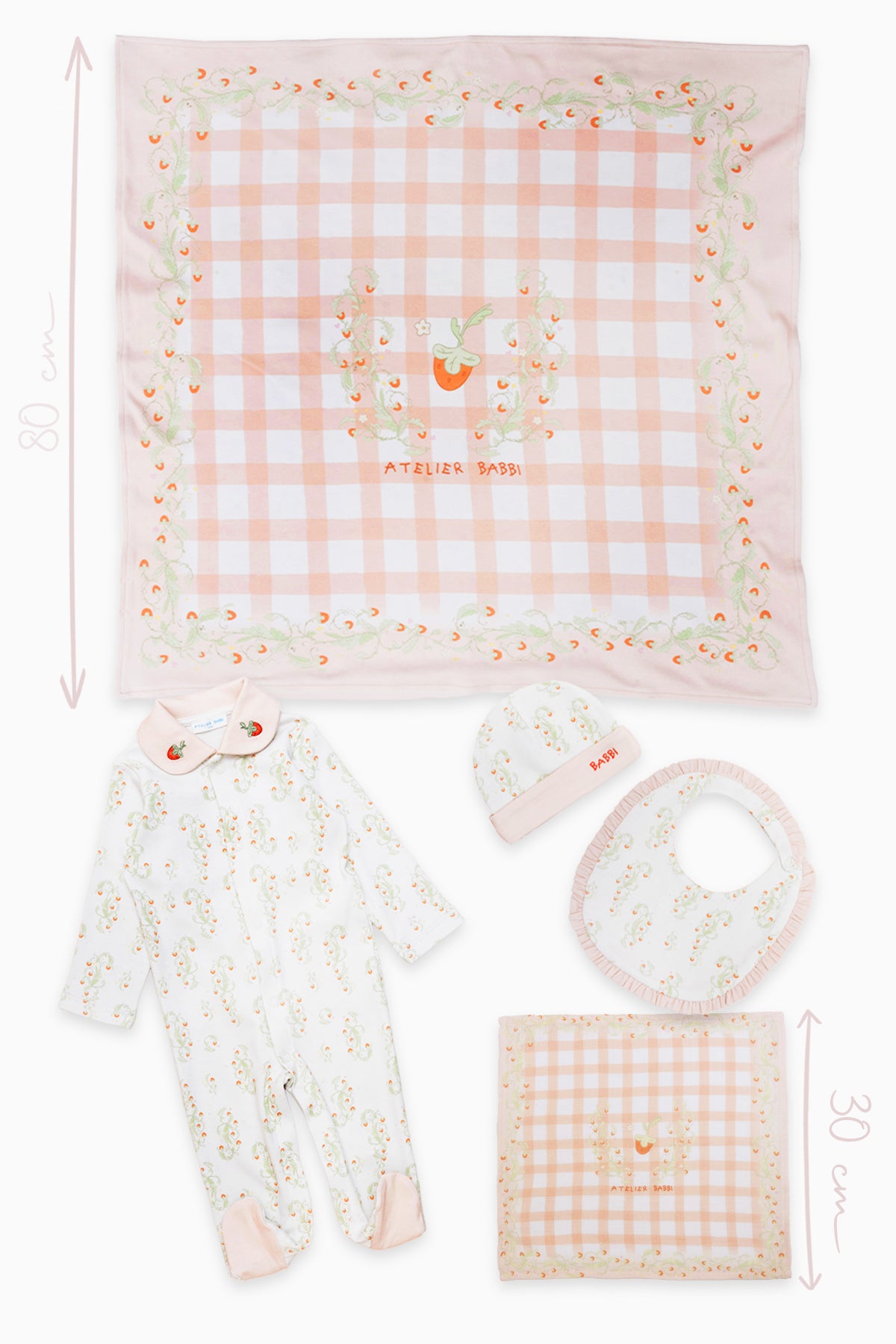 5-Piece Newborn Set - Strawberry