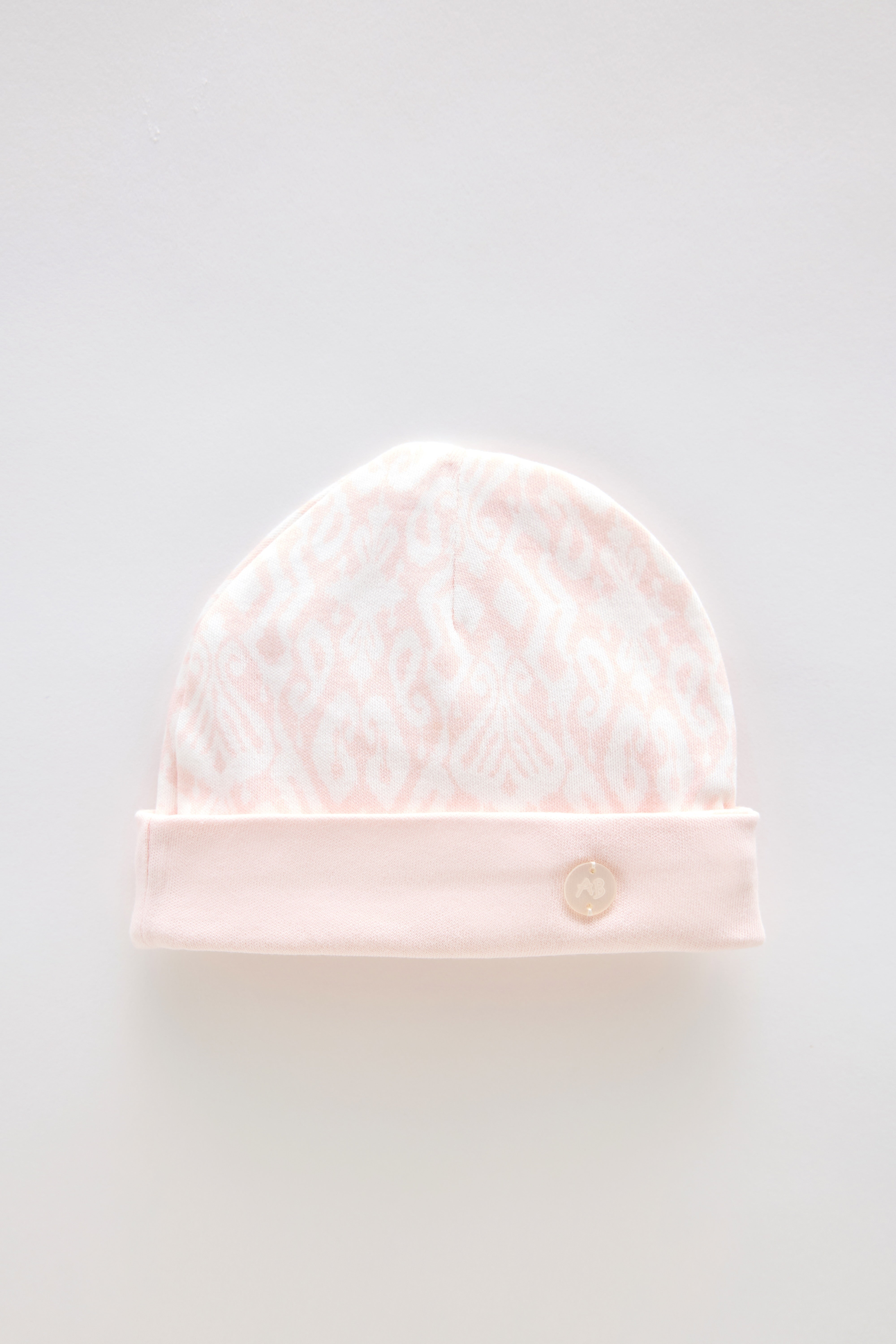 Newborn Hat - Ikat Pink