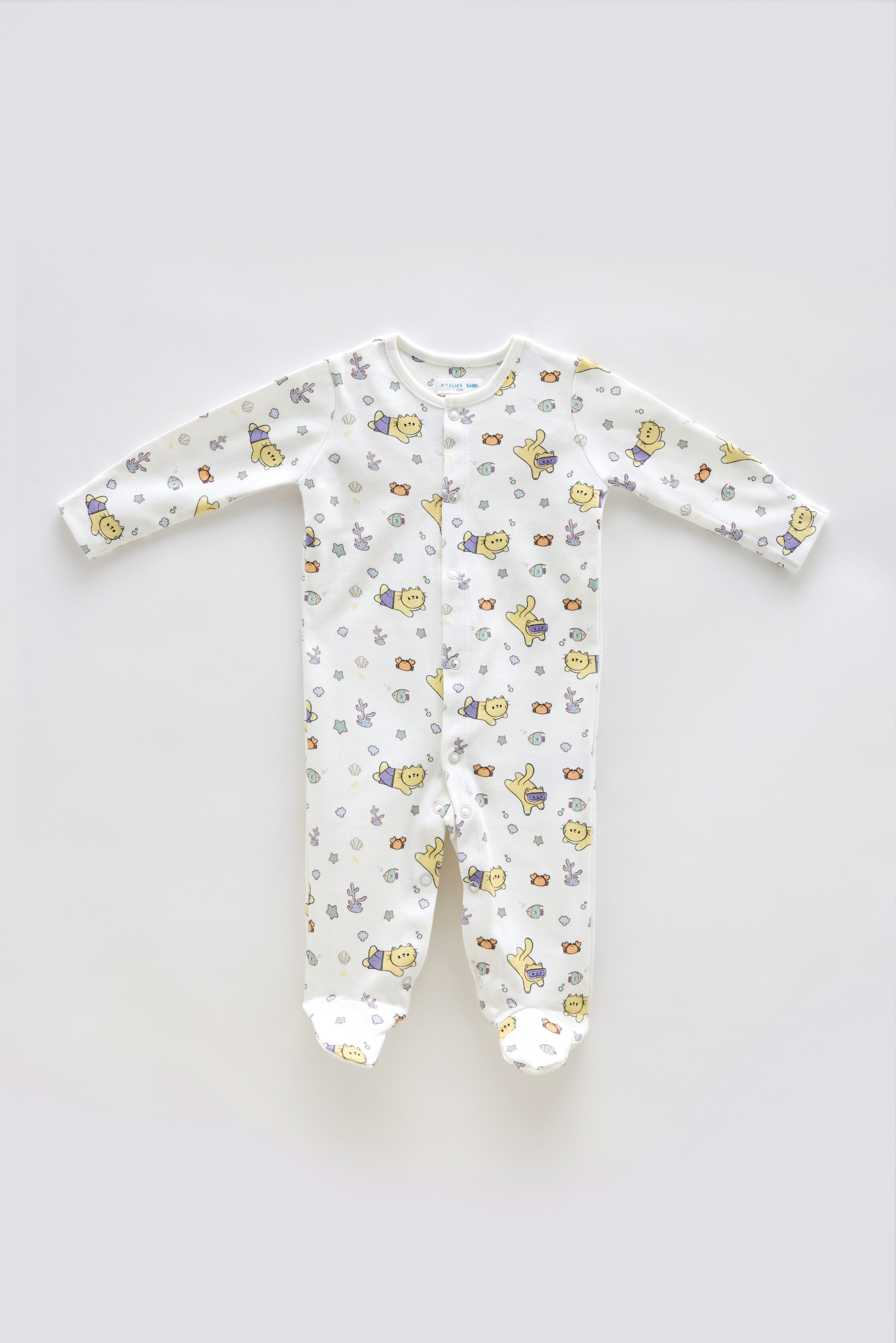 Baby Footed Onesie - Coast