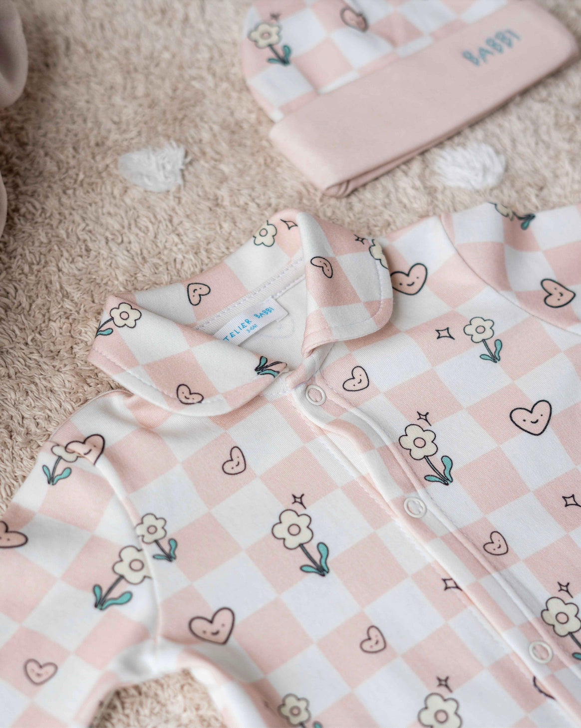 3-Piece Newborn Set - Checkered