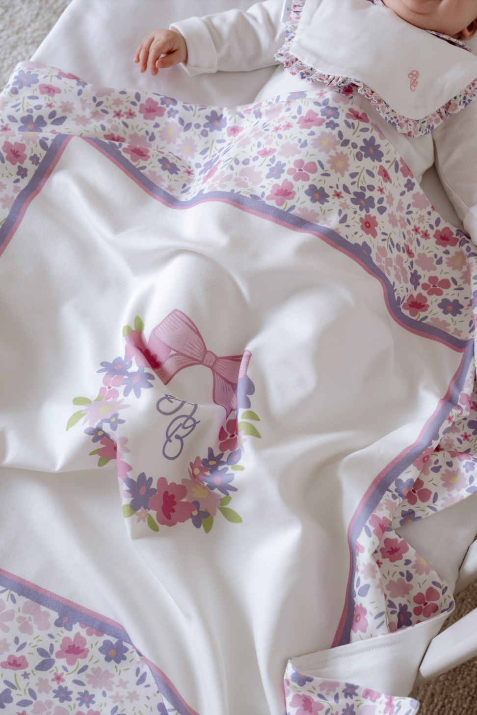 Double-Sided Blanket - Tiny Flowers / Pink