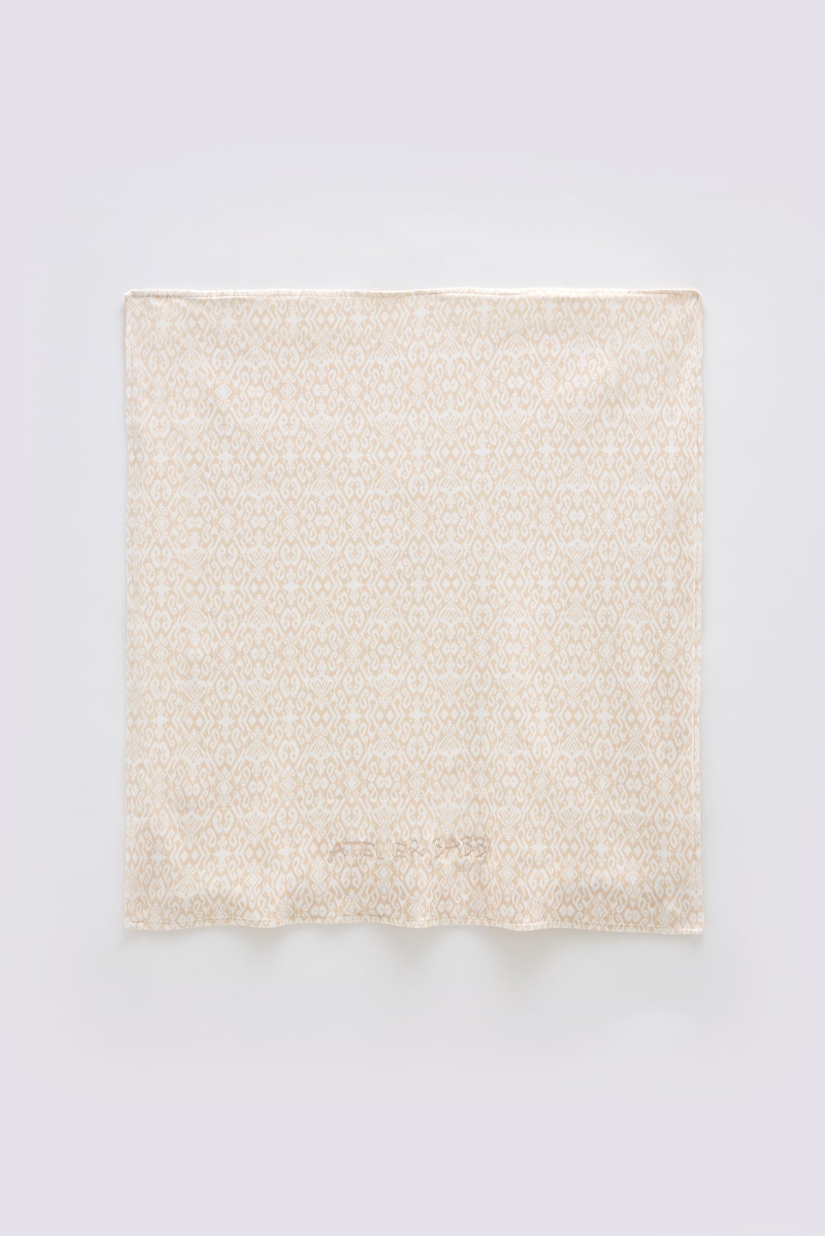 Double-Sided Baby Blanket - Ikat / Beige