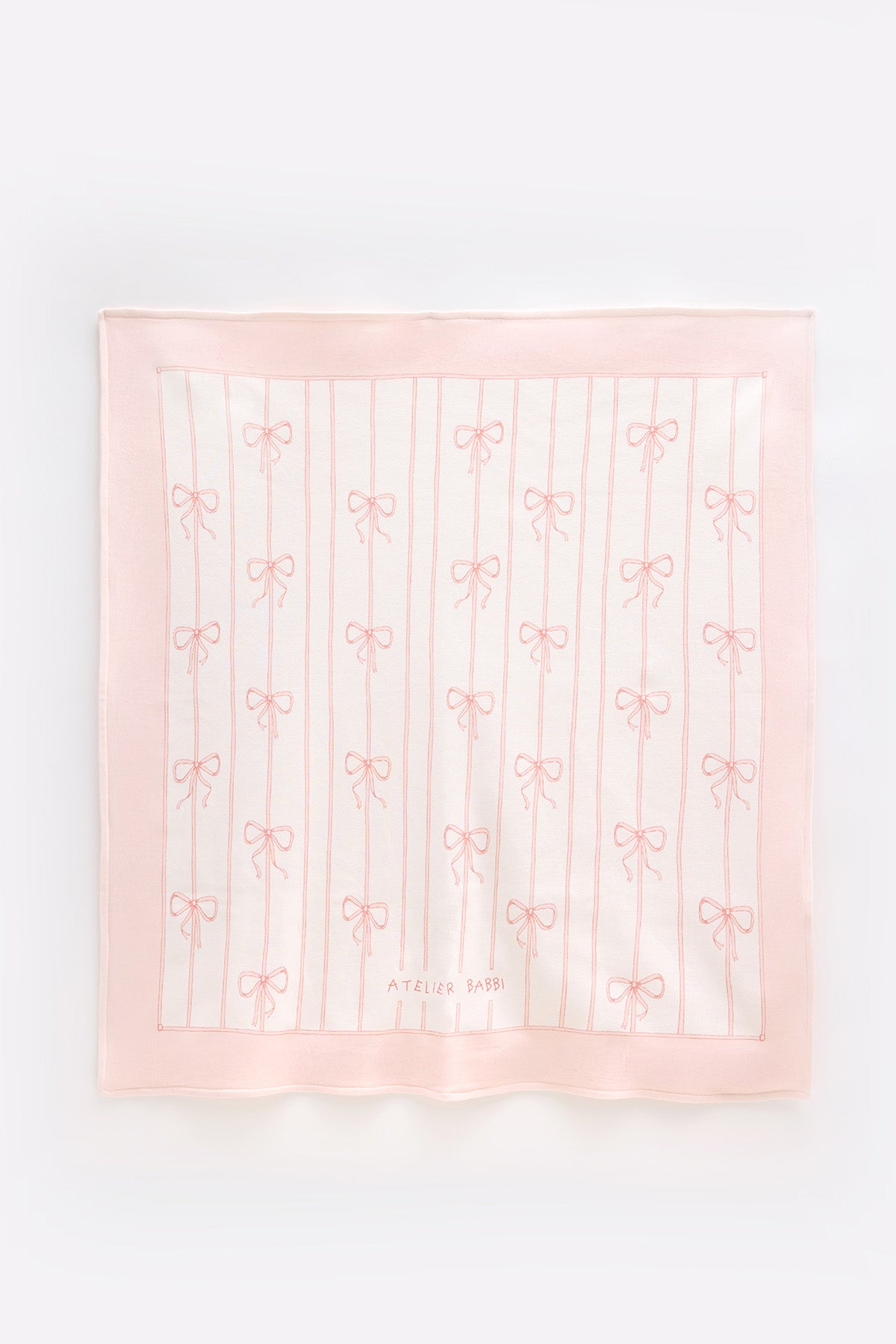 Double-Sided Baby Blanket - Ribbon/Pink