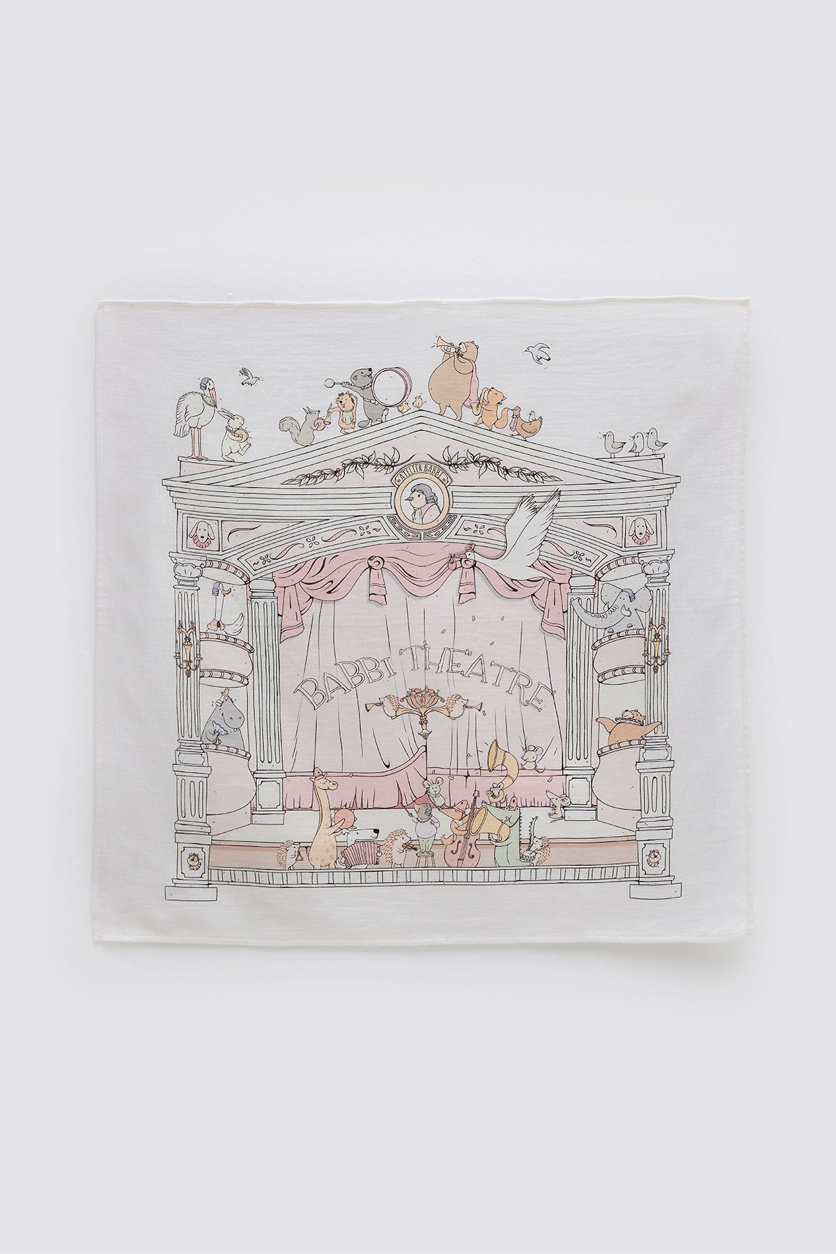 Double-Layer Muslin Baby Swaddle - Theatre / Pink