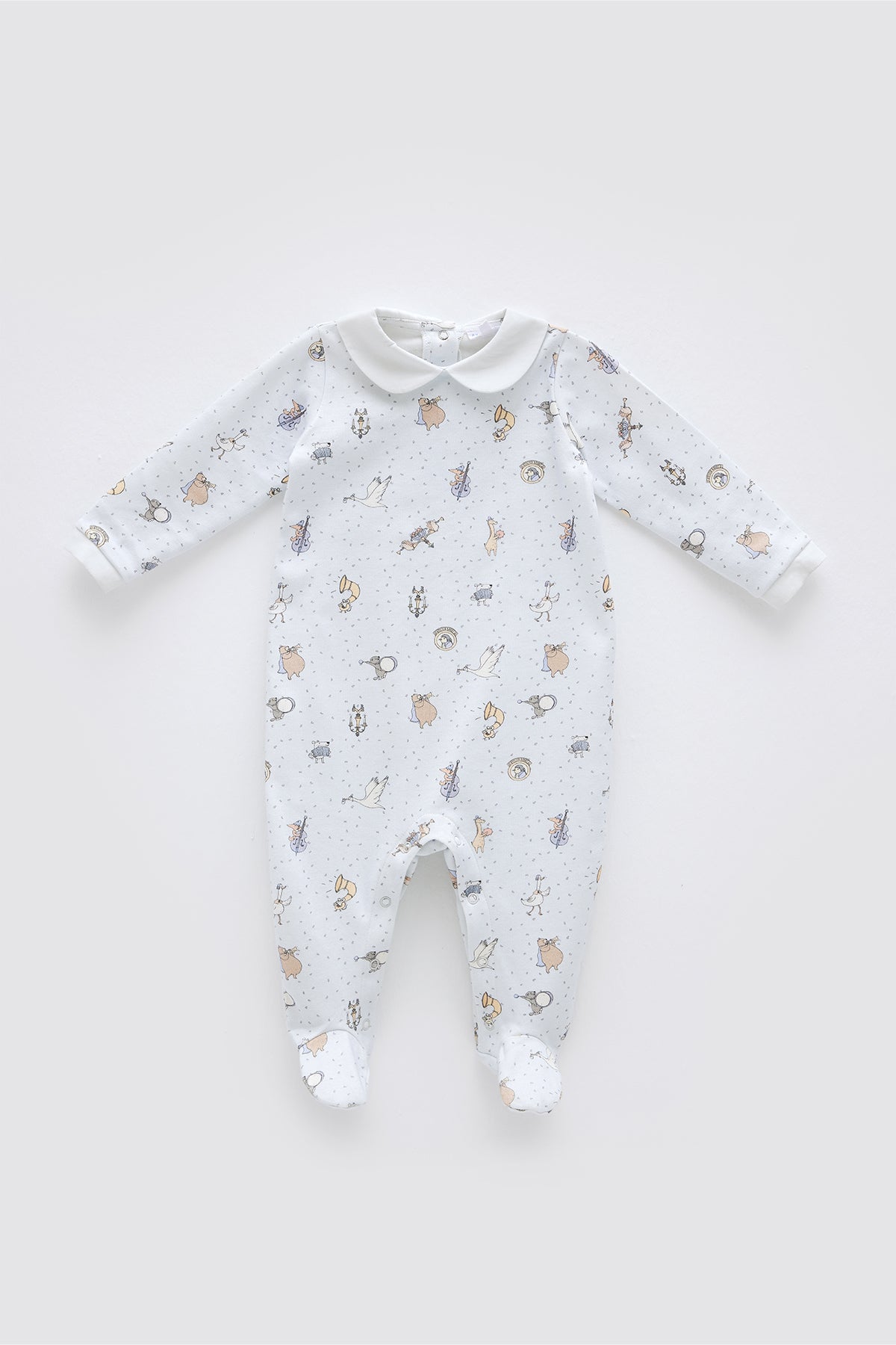 Footed Onesie - Theatre / Blue