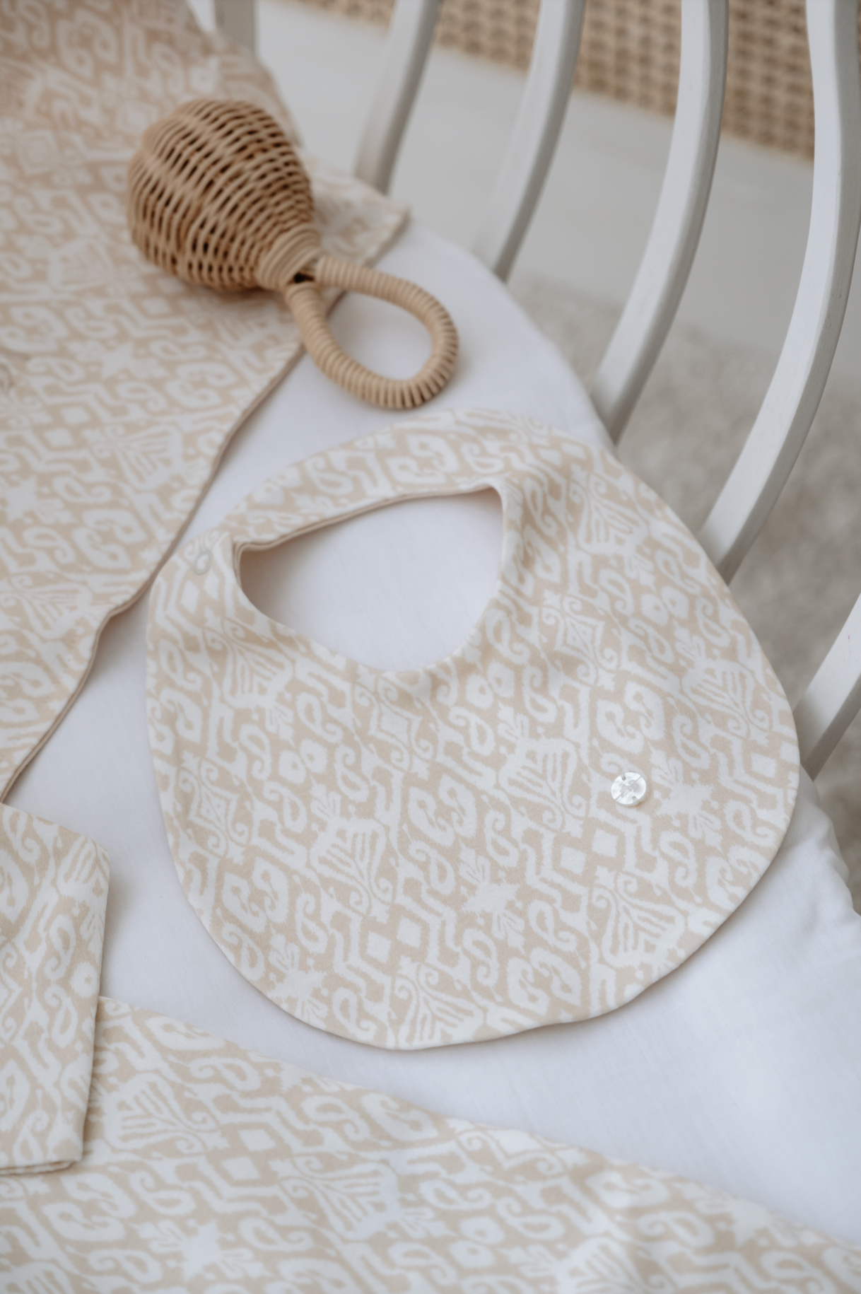 5-Piece Newborn Set | Ikat- Beige