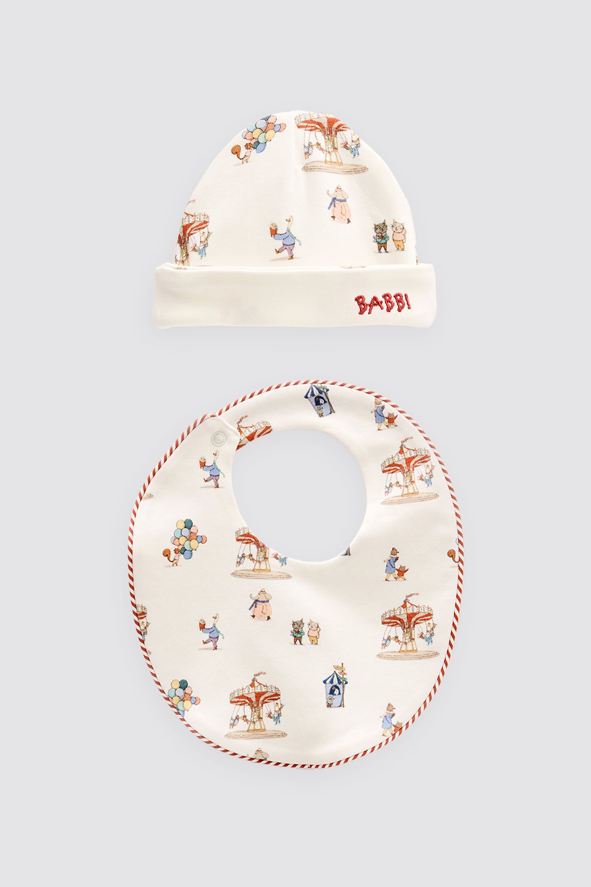 Newborn Bib & Hat Set - Funfair