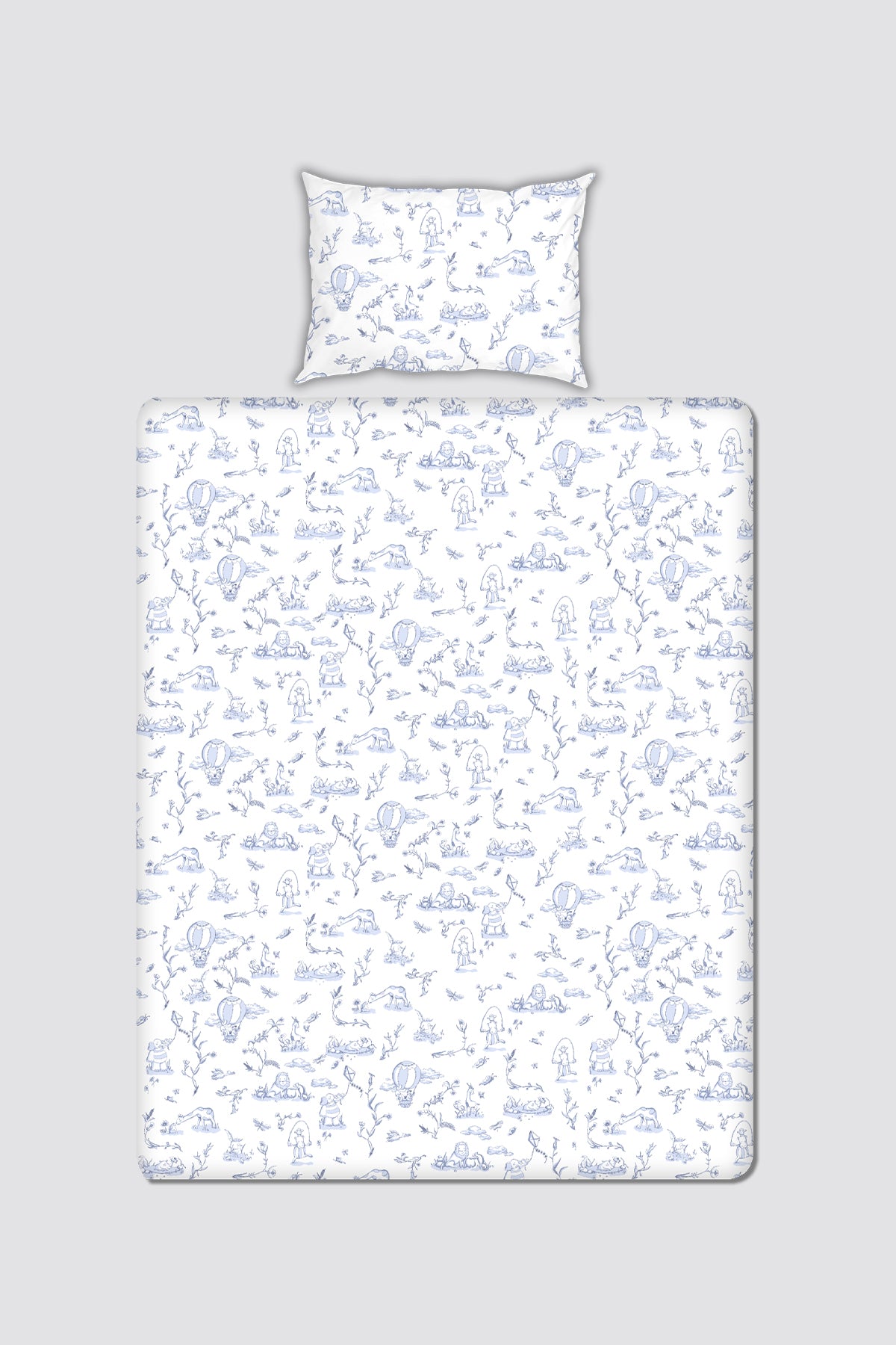 Baby & Kids Sheet Set - Toile De Jouy / Blue