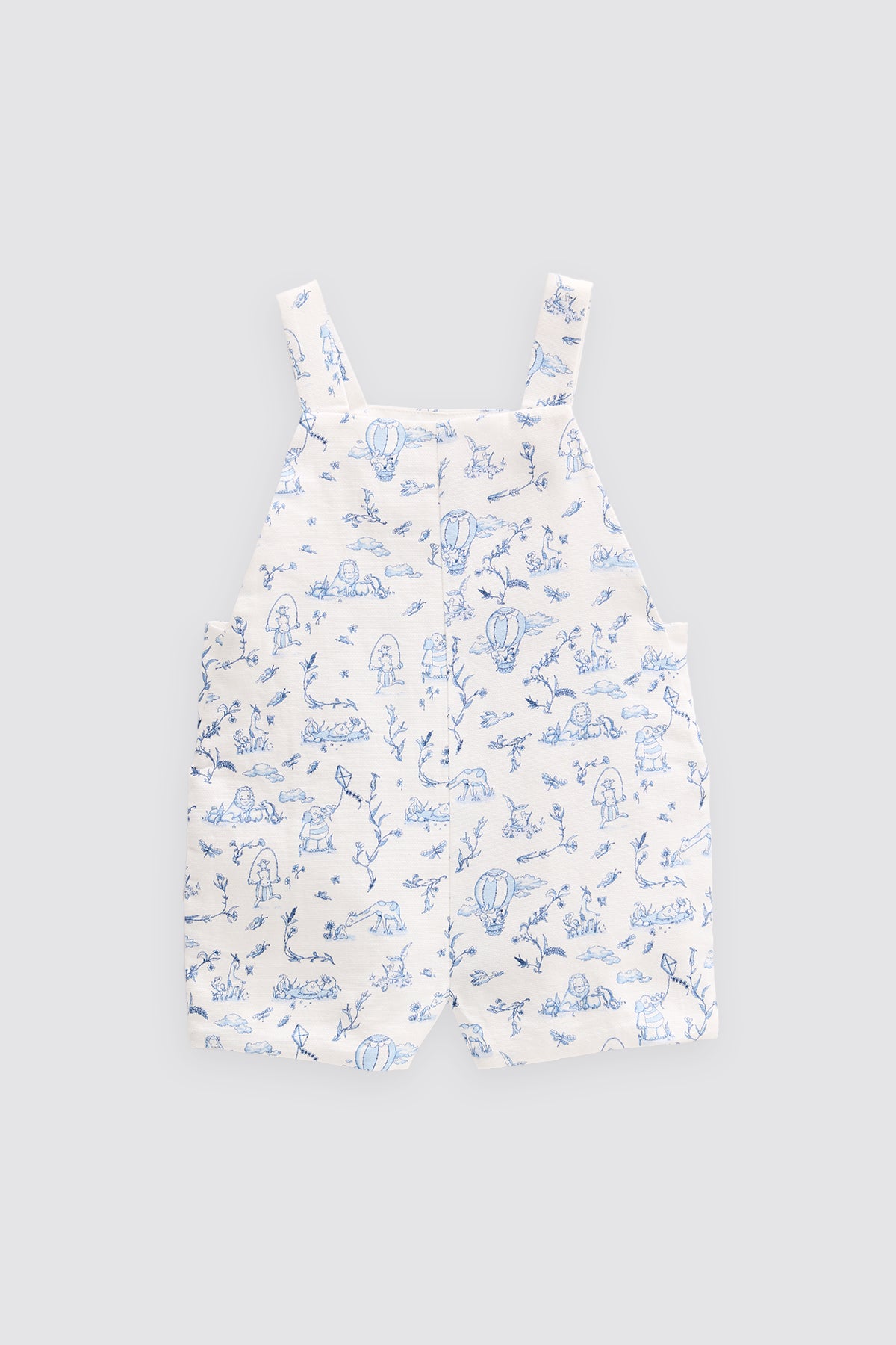 Baby Overalls - Toile de Jouy/Blue