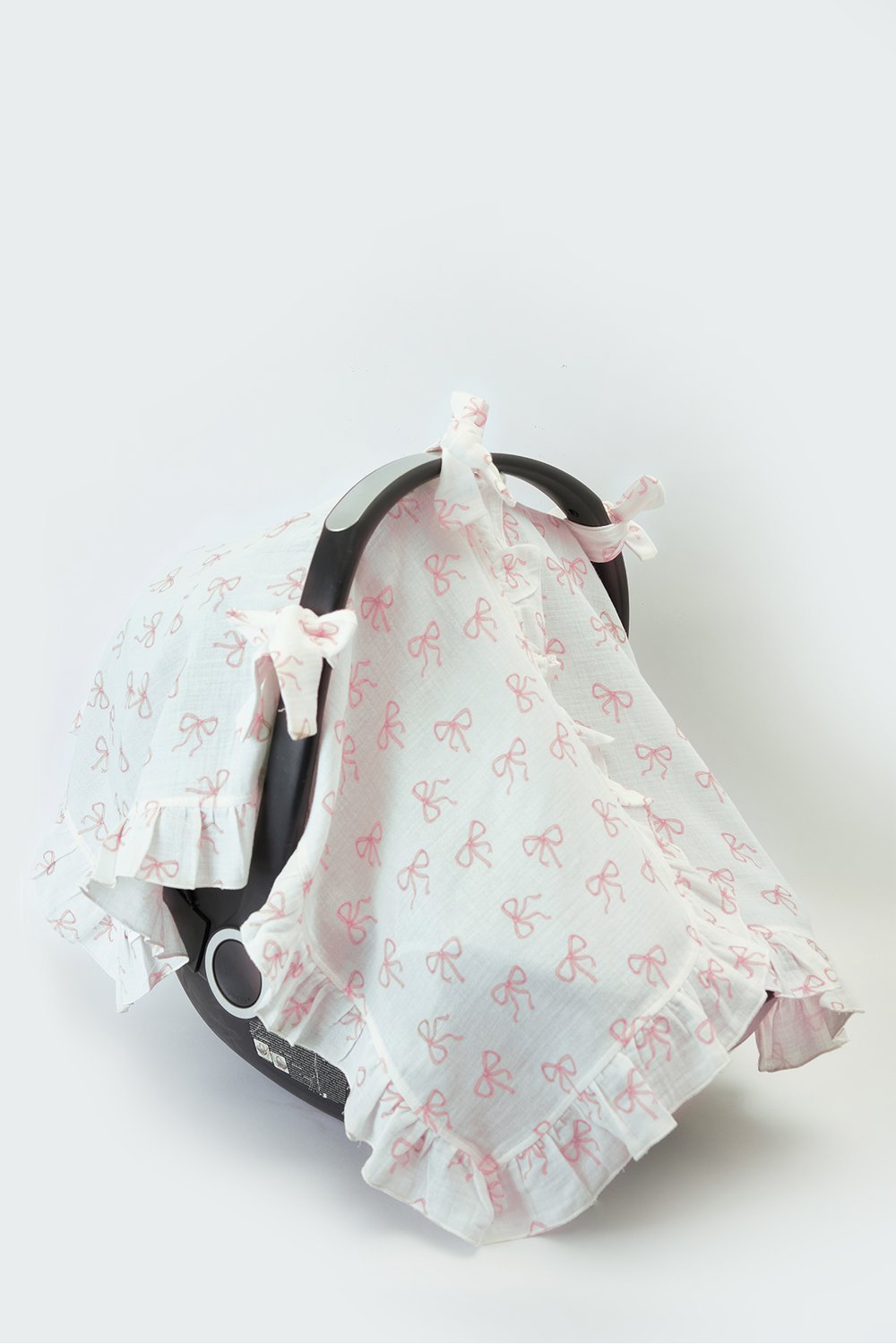 Baby Car Seat Cover - Ribbon / Pink