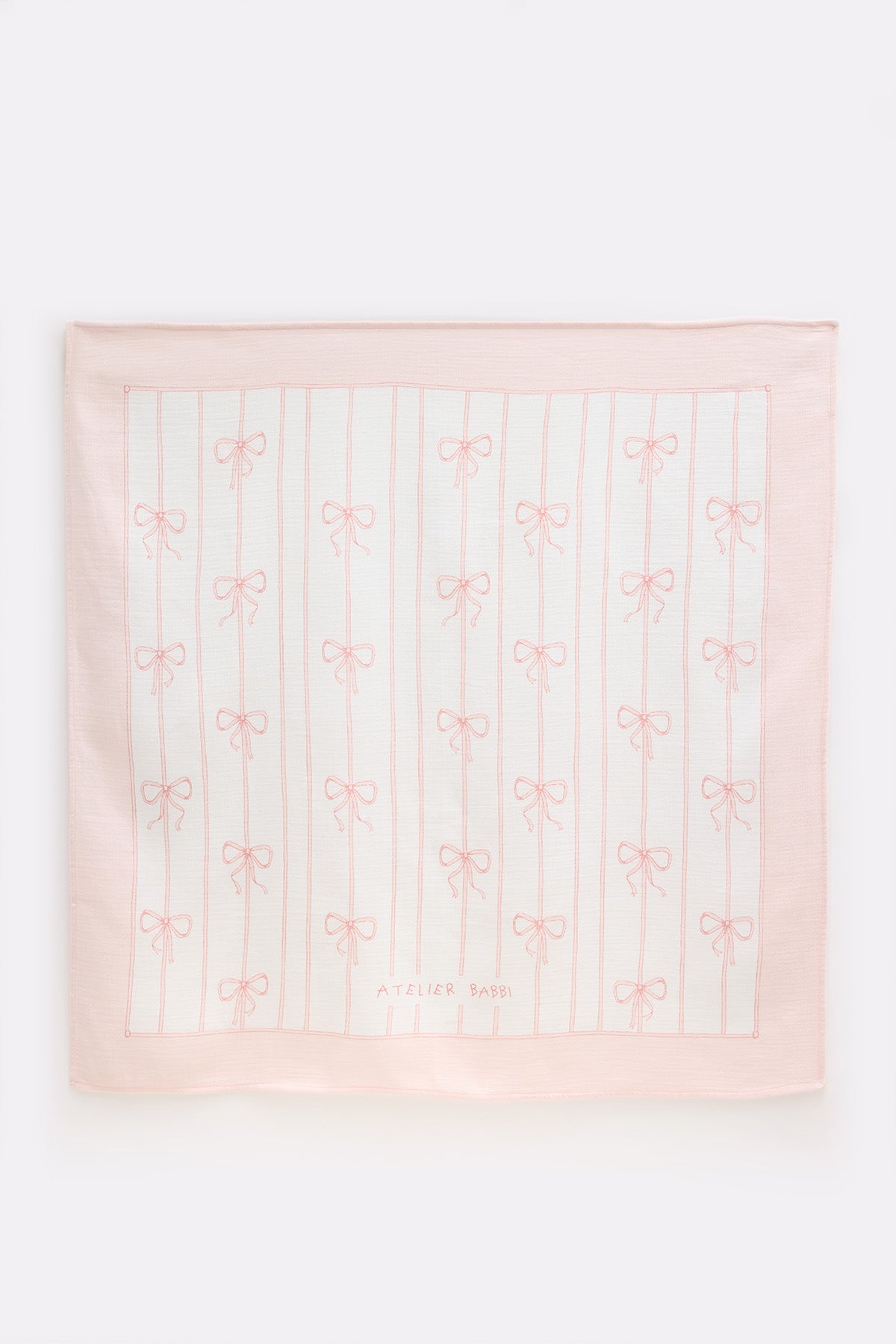Double-Layer Muslin Baby Swaddle - Ribbon/Pink