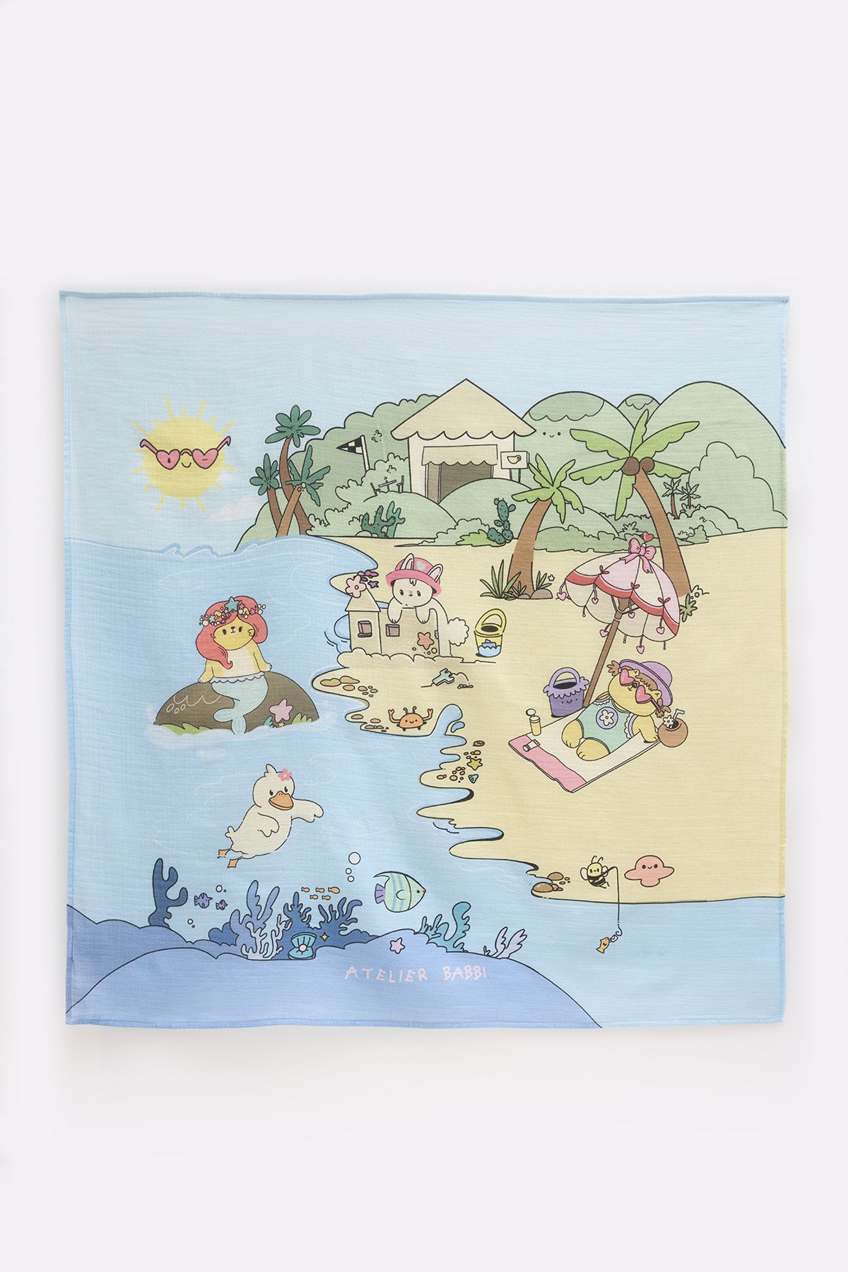 Double Layer Muslin Baby Swaddle - Coast / Girl