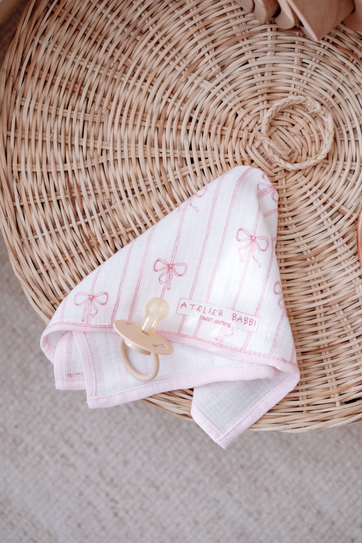 Burp Cloth - Ribbon/Pink