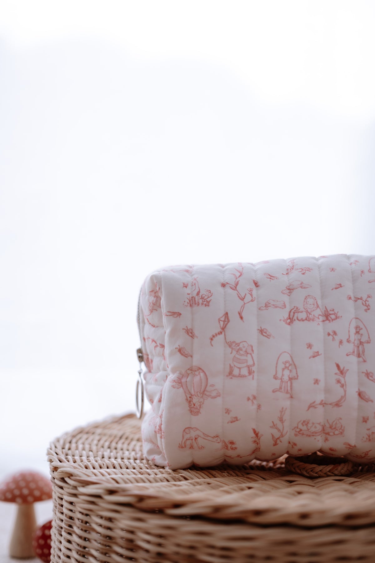 Diaper Pouch - Toile De Jouy / Pink