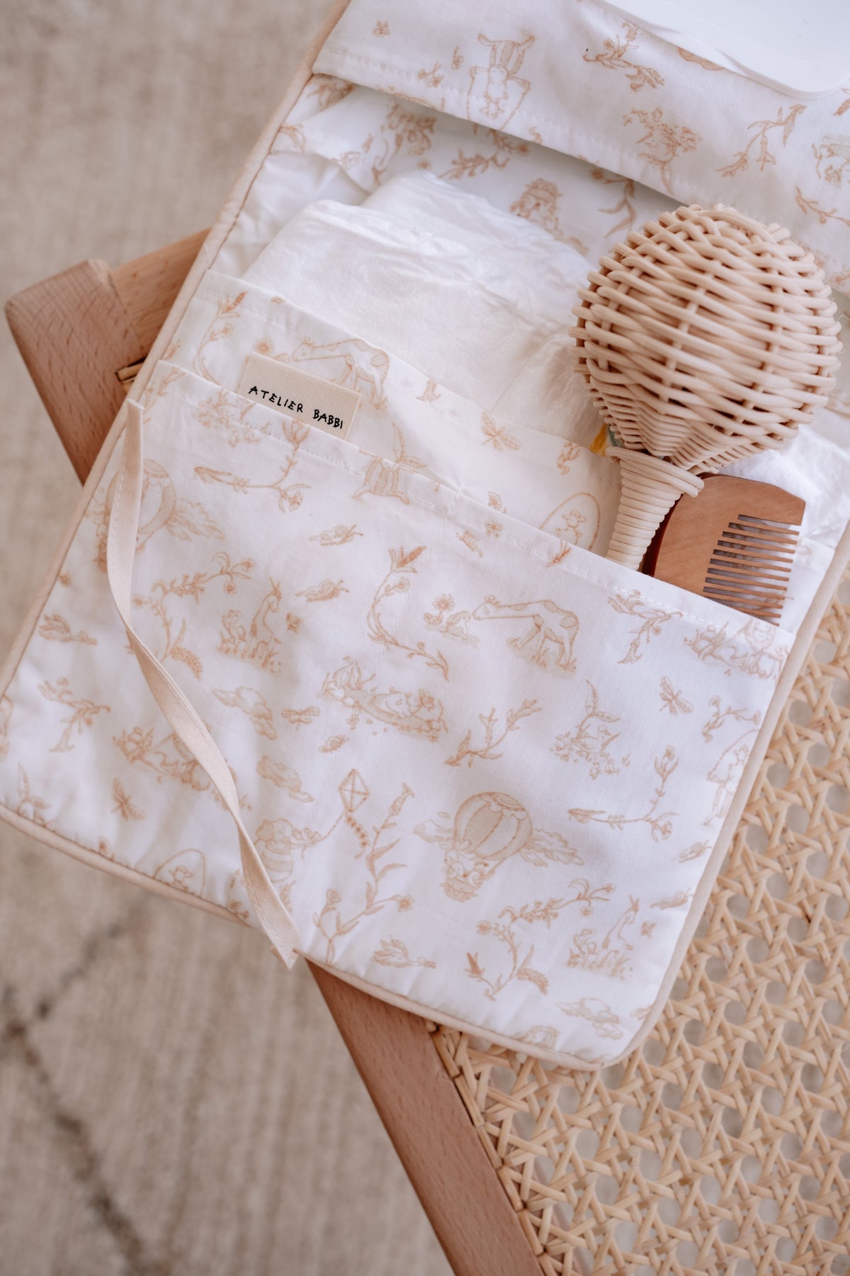 Baby Care Gift Set - Toile De Jouy / Beige