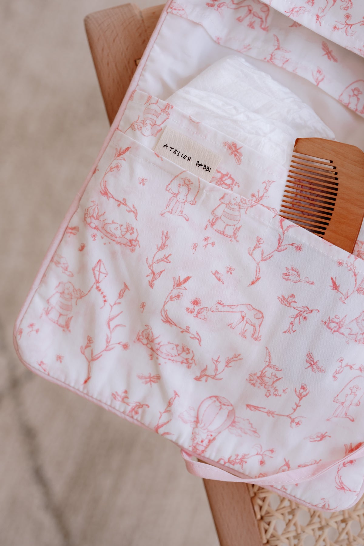 Baby Care Gift Set - Toile De Jouy / Pink