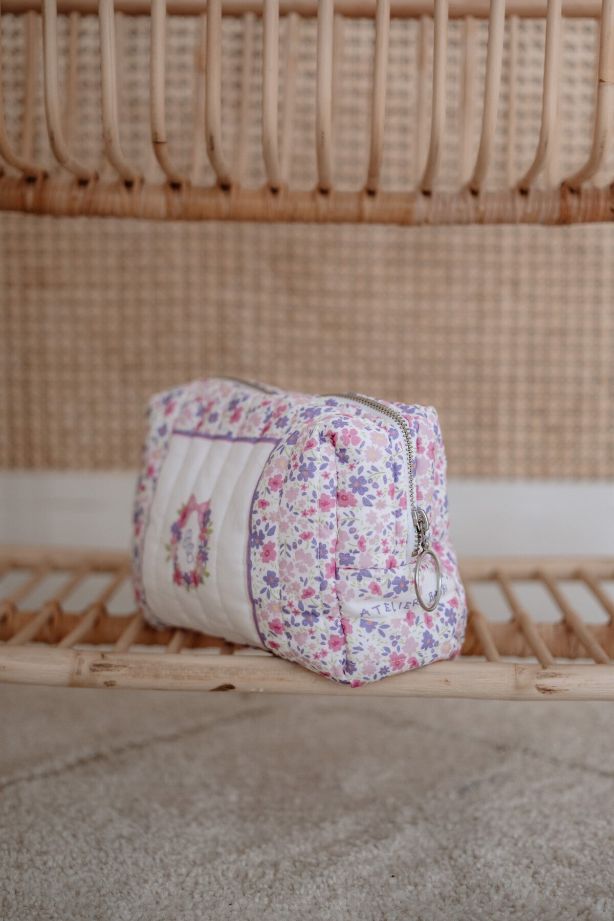 Diaper Pouch - Tiny Flowers / Pink