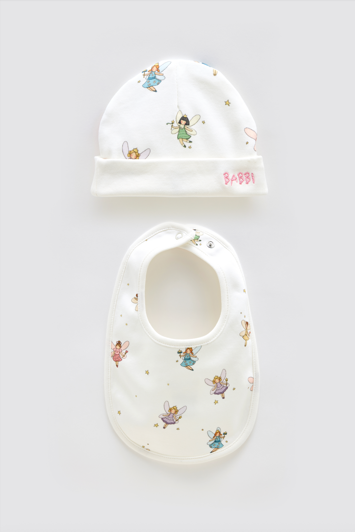 Newborn Bib & Hat Set - Fairy Tale