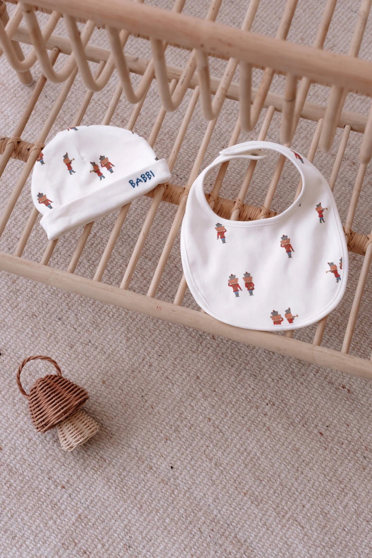 Newborn Bib & Hat Set - Tin Soldier