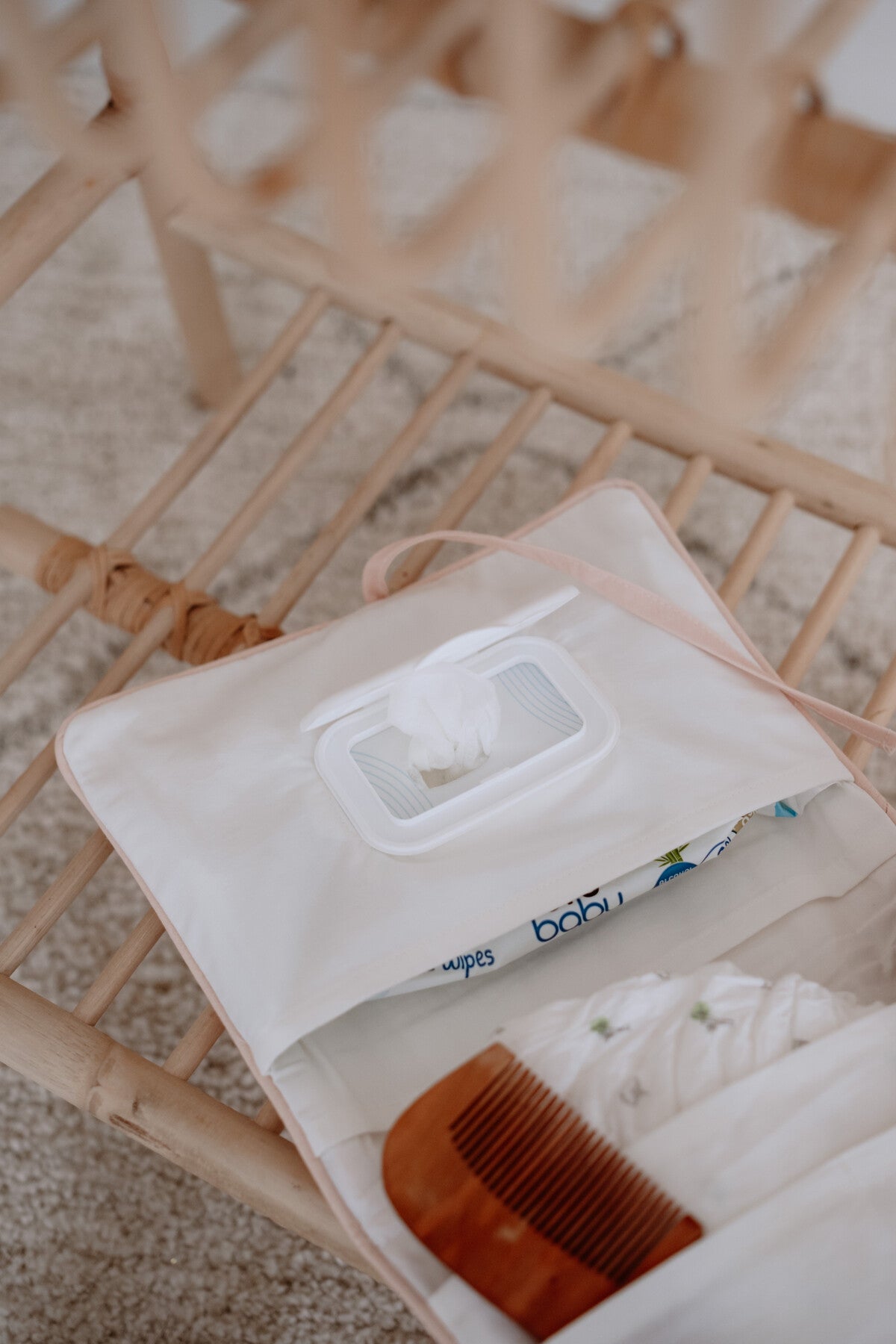 Wet Wipes and Diaper Clutch - Strawberry