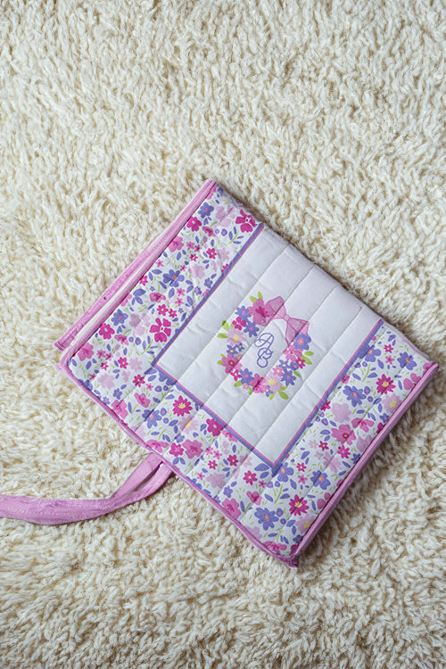 Wet Wipes and Diaper Clutch - Tiny Flowers / Pink