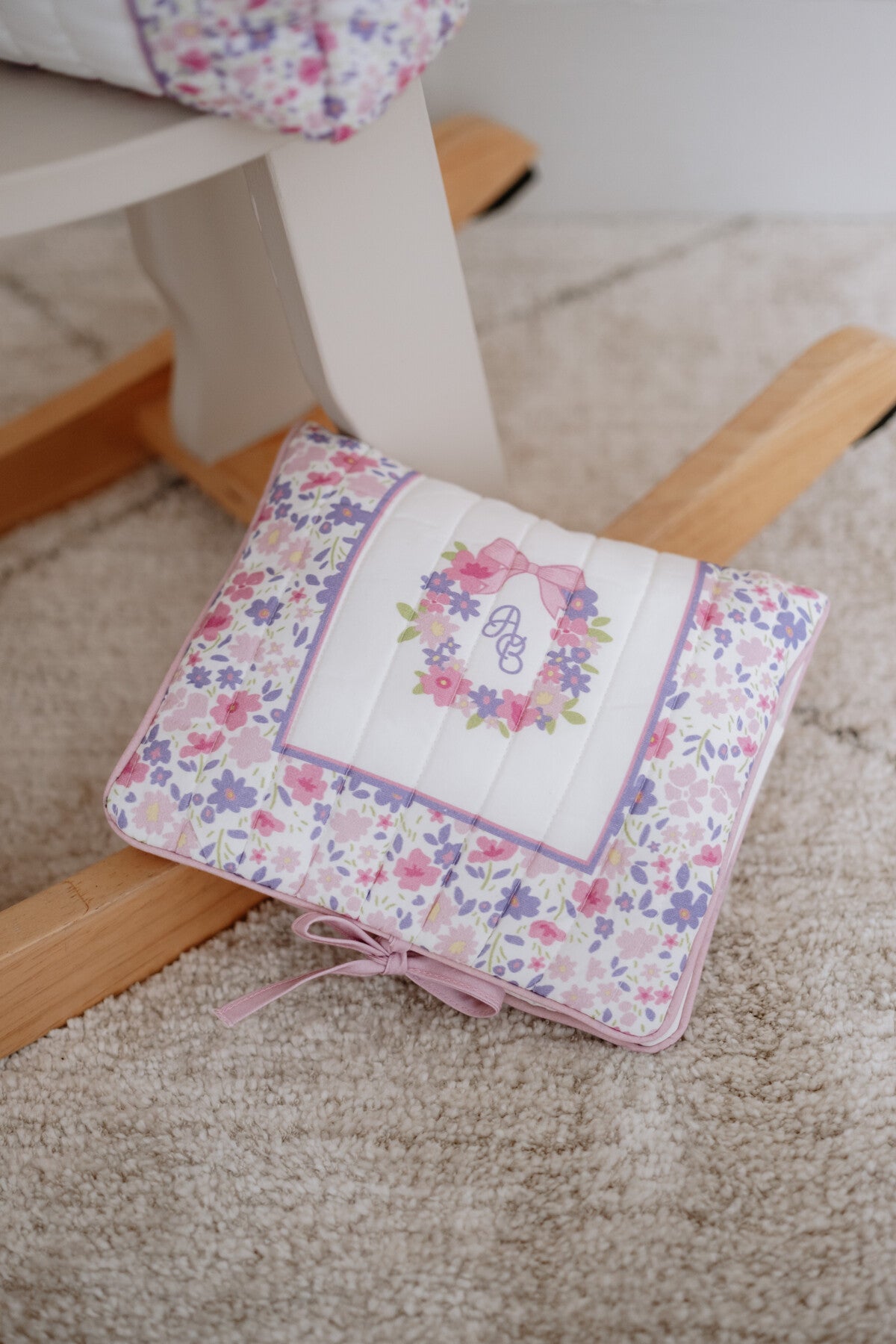 Wet Wipes and Diaper Clutch - Tiny Flowers / Pink