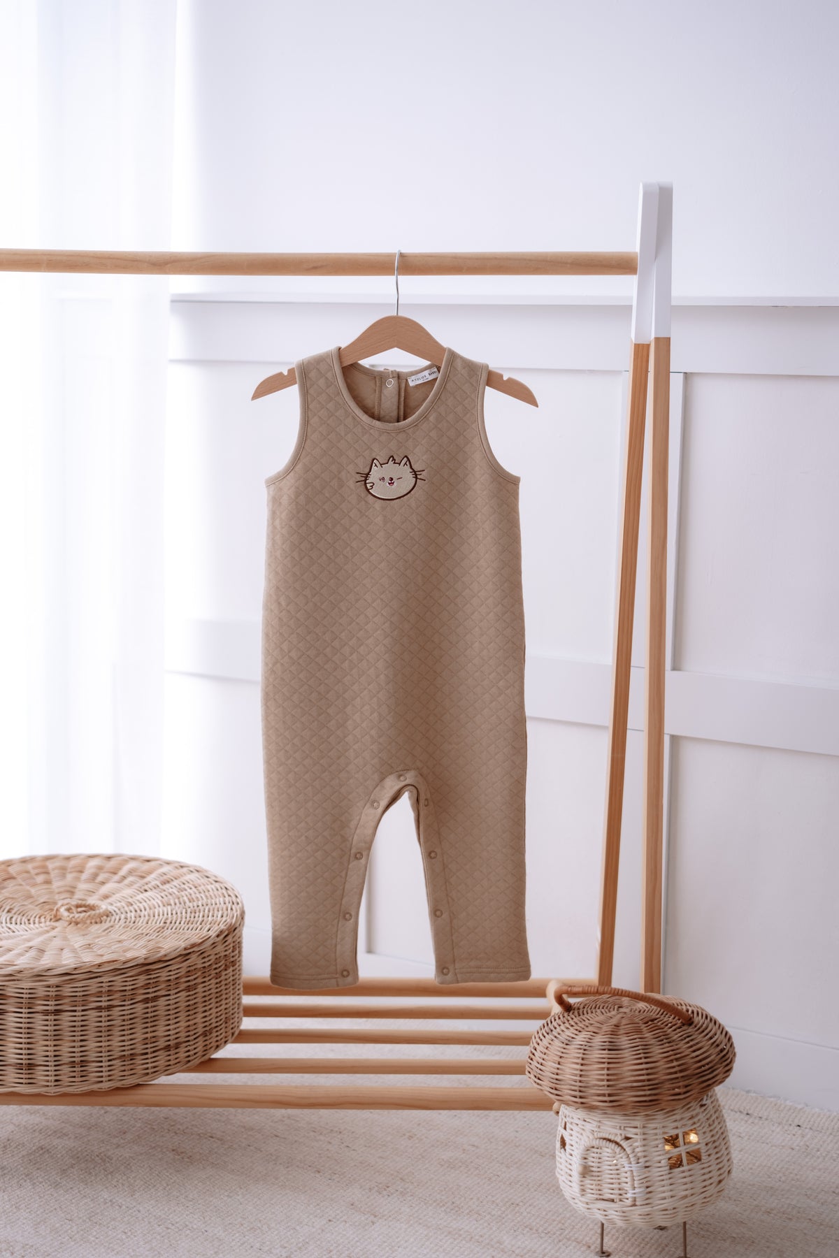 Quilted Onesie - Beige