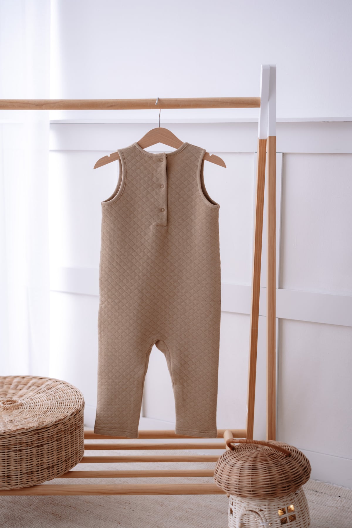 Quilted Onesie - Beige