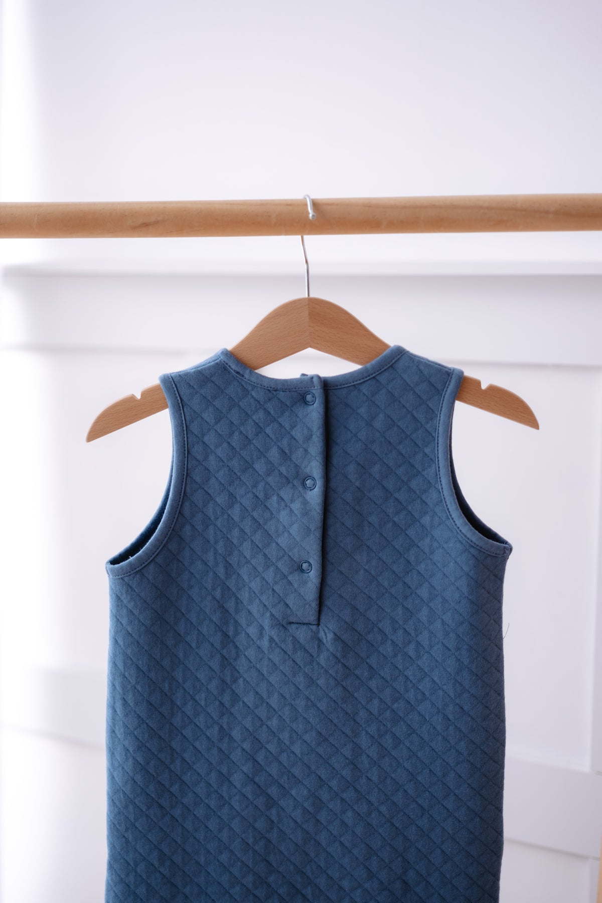 Quilted Onesie - Indigo