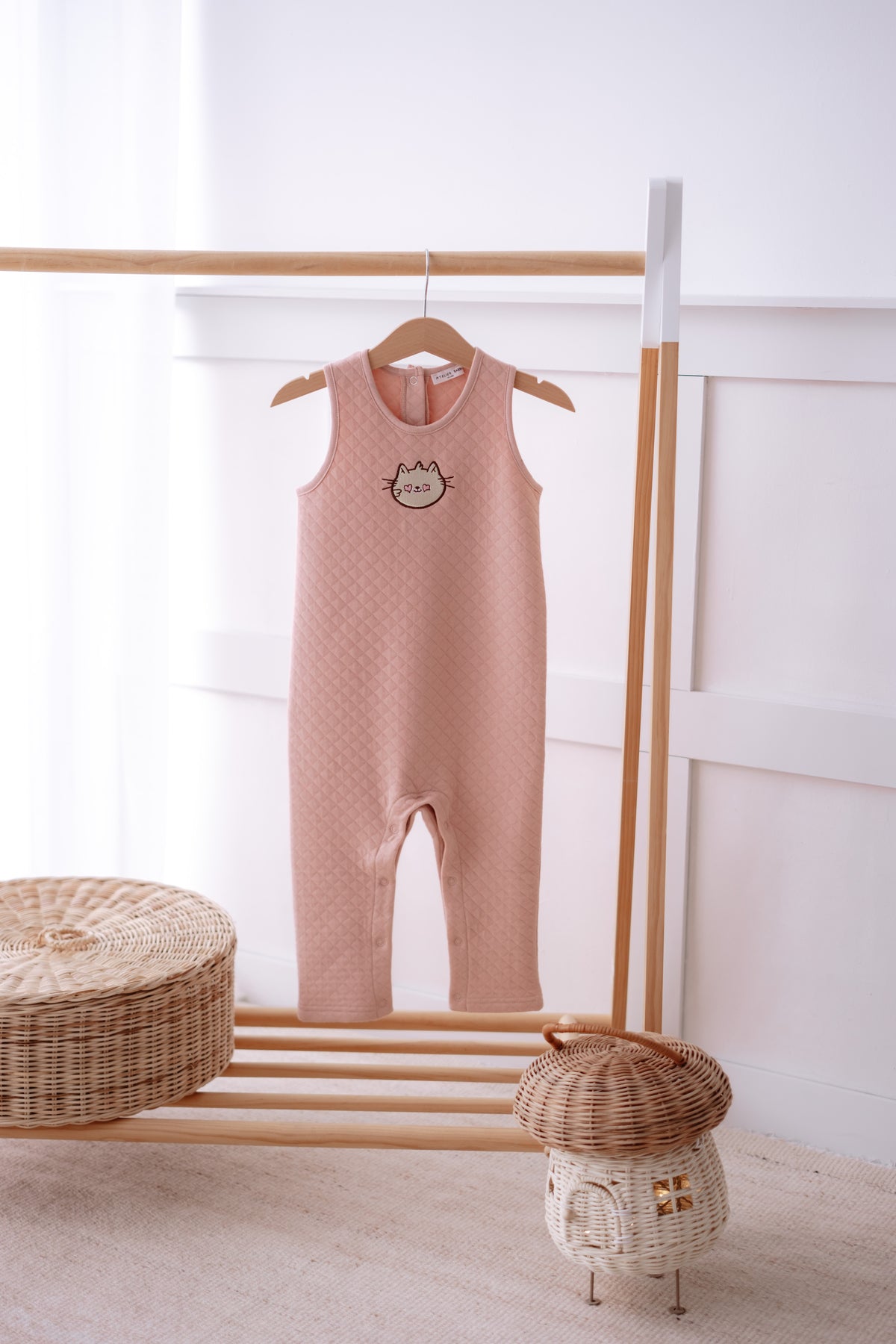 Quilted Onesie - Powder