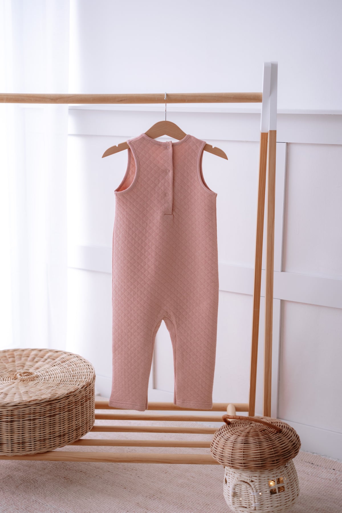 Quilted Onesie - Powder