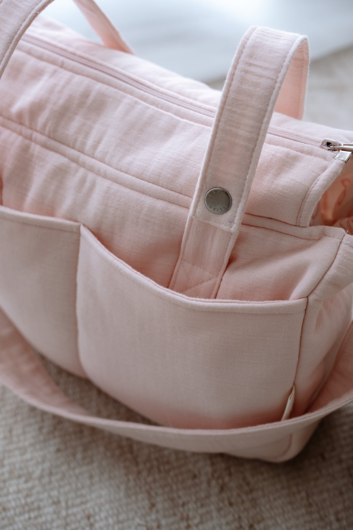 Muslin Mommy Bag - Ribbon/Pink