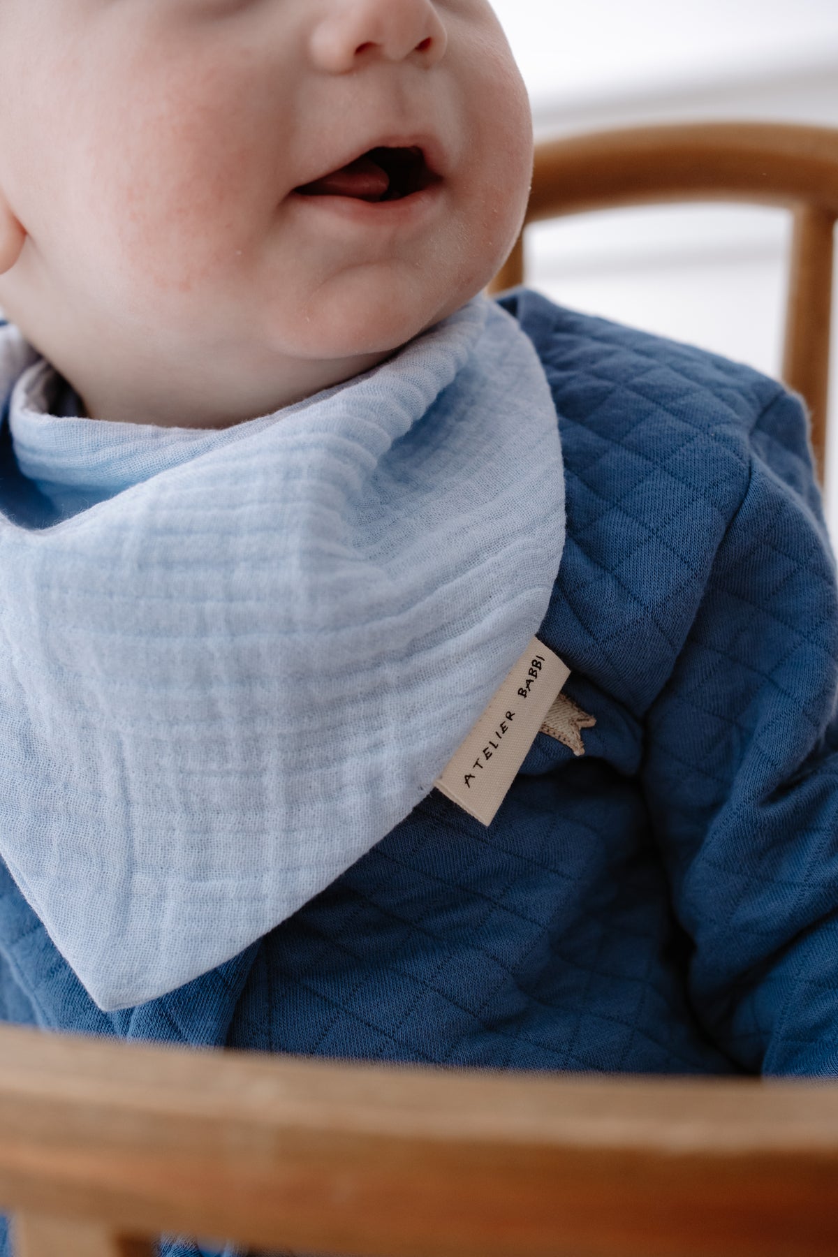 Muslin Bib - Baby Blue