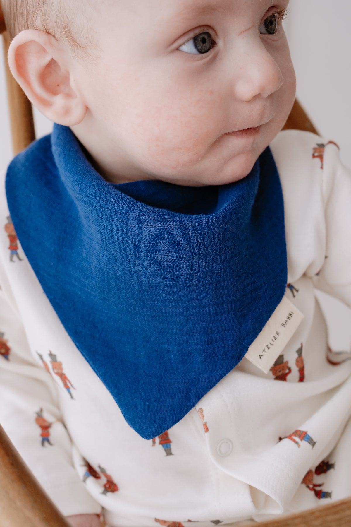 Muslin Bib - Navy Blue