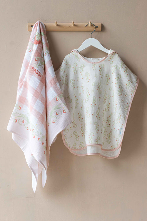 Muslin Poncho - Strawberry