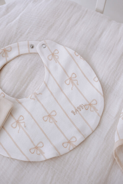 Bib - Ribbon/Beige