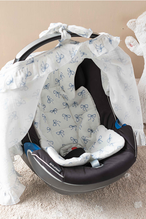 Stroller Cushion - Ribbon / Blue