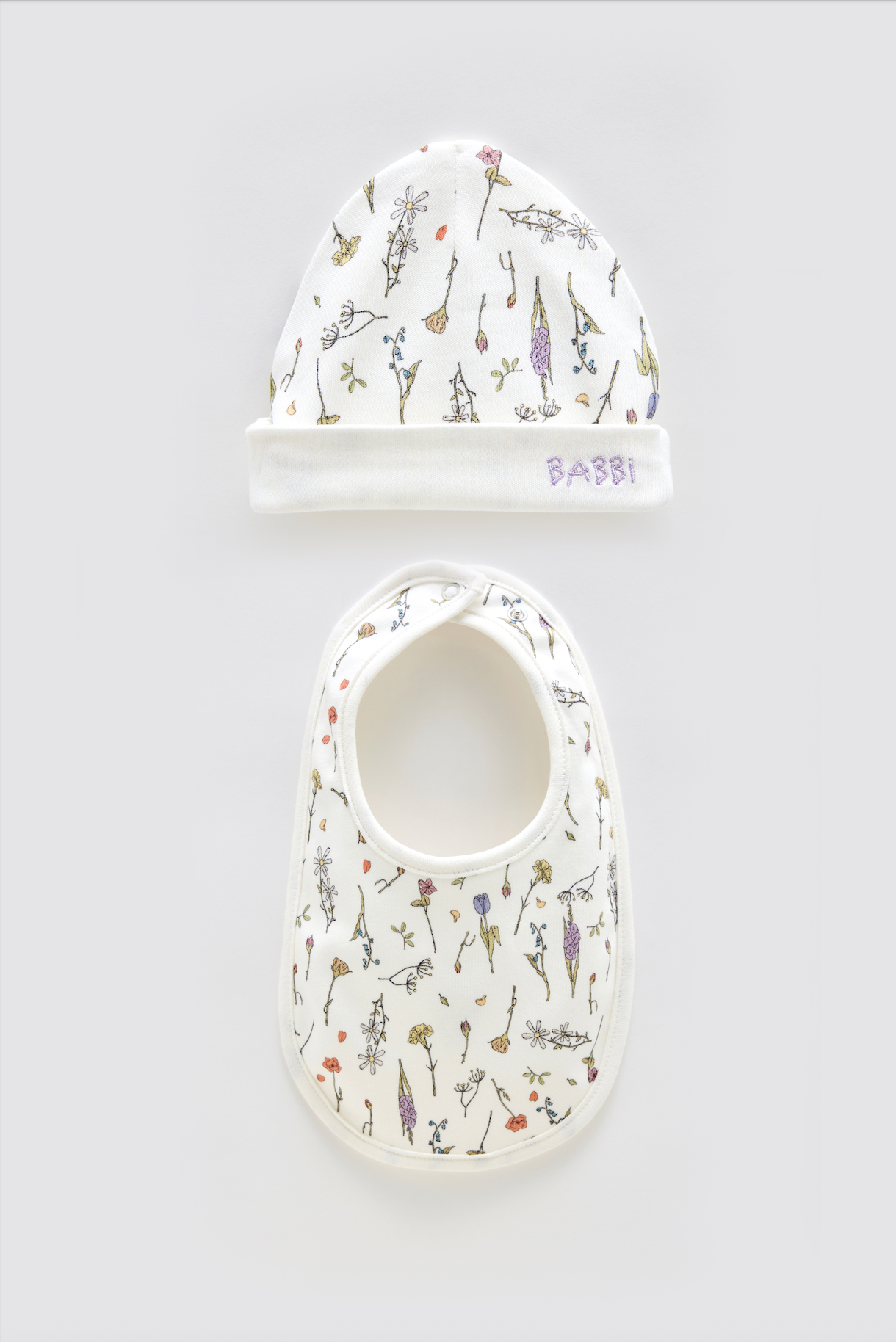 Newborn Bib & Hat Set - Spring