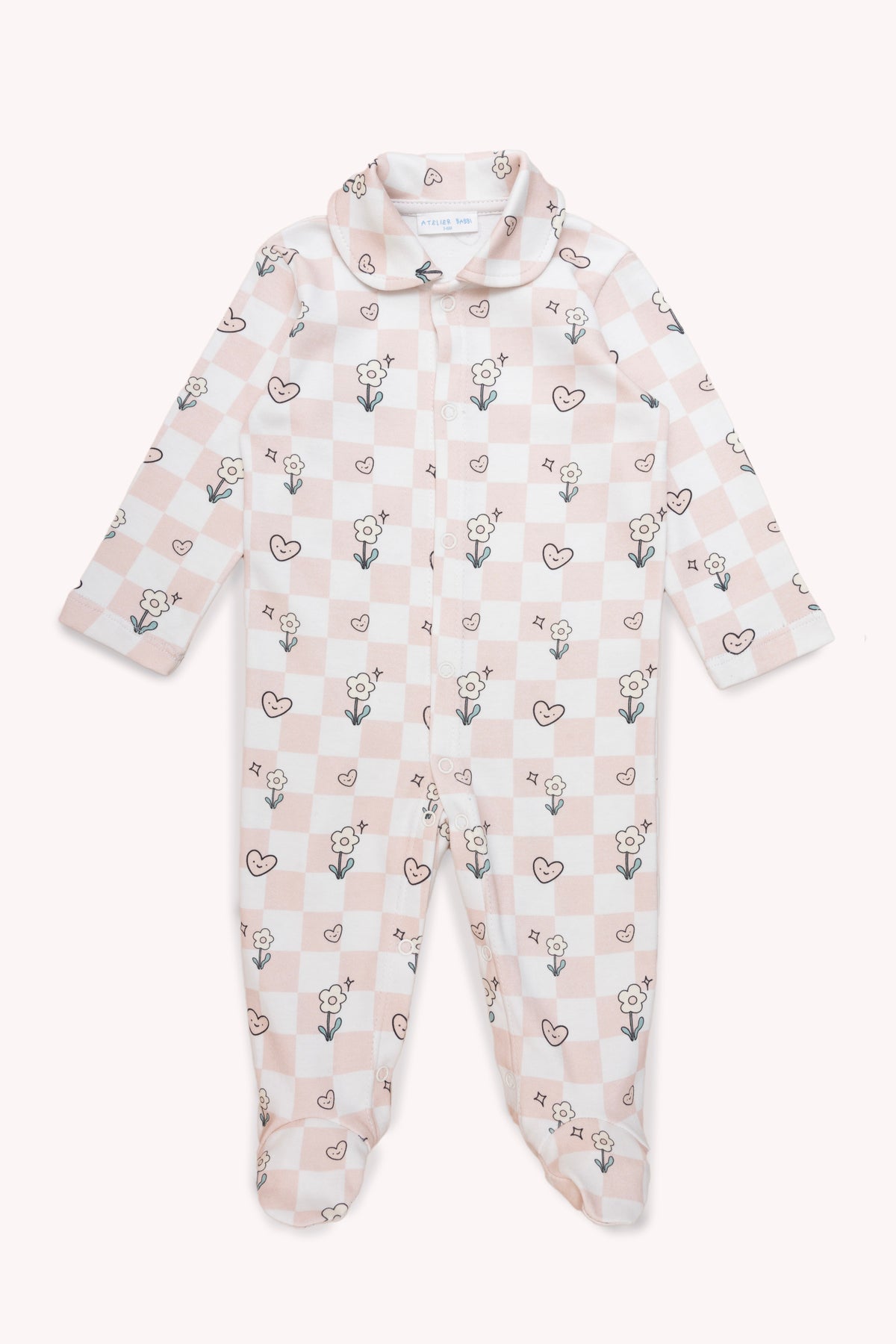 Baby Footed Onesie - Checkered