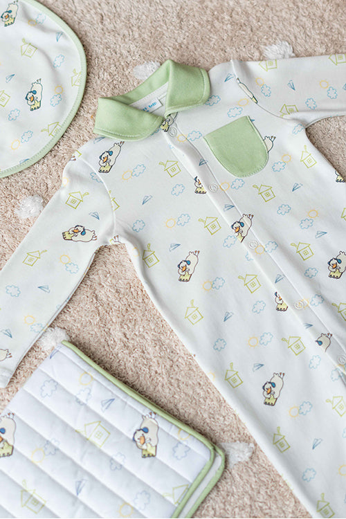 Baby Footed Onesie - Picnic