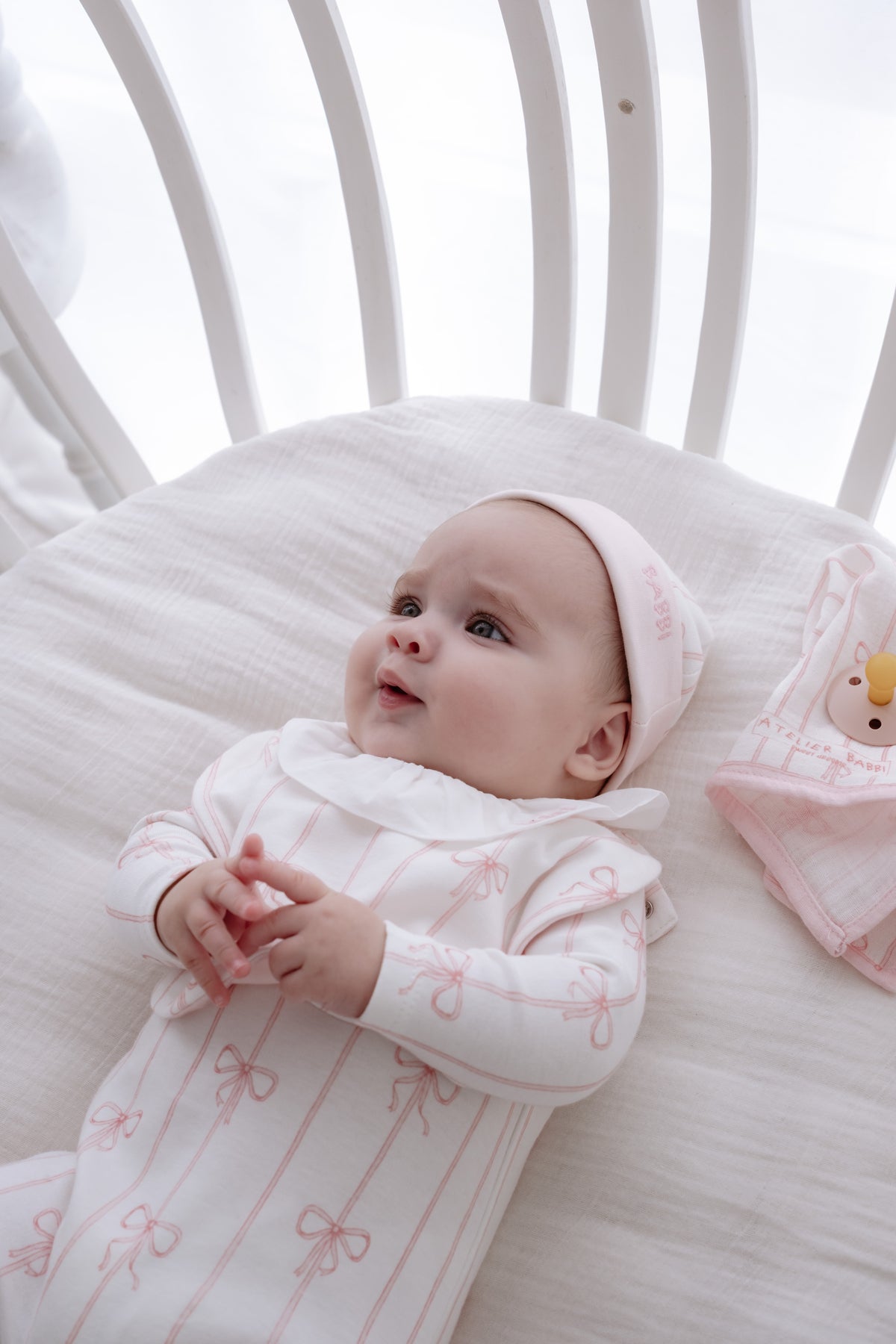 Newborn Hat - Ribbon/Pink